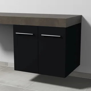 Sanipa Anbau-/Solitärschrank 2morrow (G2392) 510x600x520 Schwarz-Matt, G239208 G239208