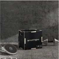 SPORTNOW Plyo-Box mit Griff (Sprungbox, 1-St., Sprungtrainer), 40,5 x 35,5 x 30,5 cm, Schwarz