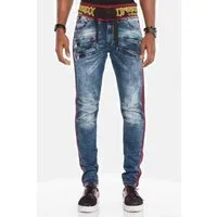Cipo & Baxx Slim-fit-Jeans Jeans mit Kordelbund in Slim Fit, CD-504