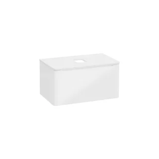 VitrA New Integra Round Waschtischunterschrank für Aufsatzwaschtisch mit 1 Weiß Hochglanz,70041 70041