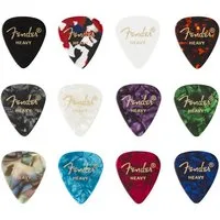 Fender Plektrum, 351 Picks Celluloid Medley Heavy - Plektren Set