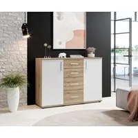 HBZ Kommode BC-Drift-2, Sideboard Stellmaß 120x84x35 cm (1 St), Sideboard mit 2 Türen, 4 Schubkästen, 2 Einlegeböden