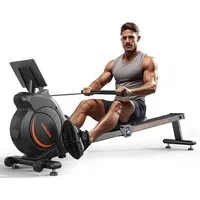 YOSUDA Rudergerät Leise Magnetische Rudermaschine mit 16 Stufen Widerstand (1-tlg), mit LCD-Display, App-Verbindung & bis zu 160 kg Belastung