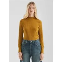 QS Langarmshirt T-Shirt Geripptes Langarmshirt