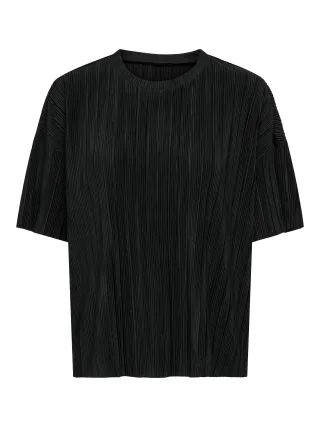 ONLY - ONLRAVENNA S/S PLISSE TOP NOOS JRS Black - Gr. - S