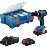 Bosch Professional Akku-Schlagbohrschrauber »GSB 18V-65«, Inkl. 2x Akku GBA 18V 4,0Ah, in L-Case Pick & Click