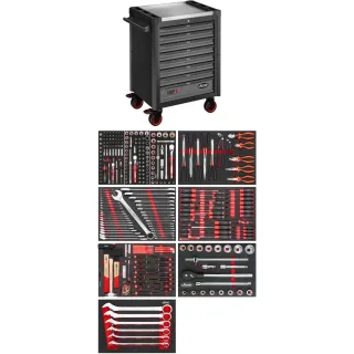 VIGOR Werkstattwagen Series L mit Sortiment - 336-teilig - V1901-X/NKW