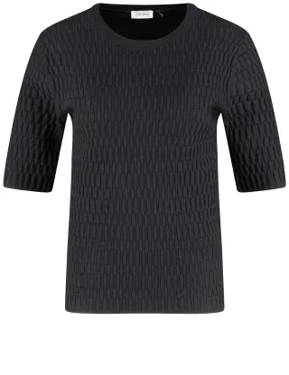 GERRY WEBER Collection - Pullover mit 3/4 Arm schwarz - Gr. - 44