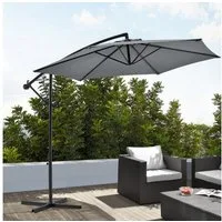 casa.pro Sonnenschutz, blickdicht, Ampelschirm »Budva« Sonnenschirm mit Schirmständer 270cm