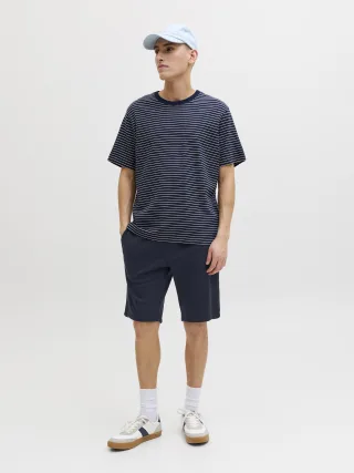 JACK&JONES - JPSTGORDON BRADLEY SWEAT SHORTS MID NOOS Navy Blazer - Gr. - M