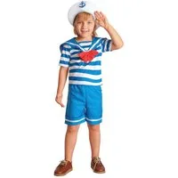 JADEO Kostüm Matrosen-Kostüm für Jungen Berufskostüm für Kinder weiss-blau