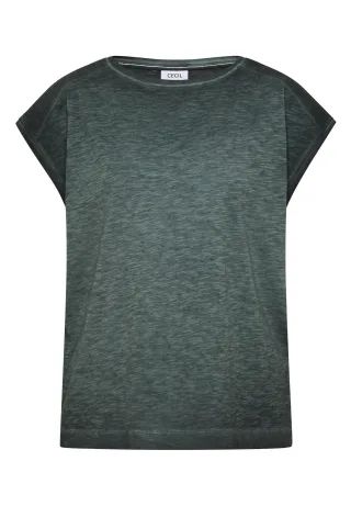 CECIL - T-Shirt aus Jersey im Garment Dye Look palm breeze green - Gr. - L