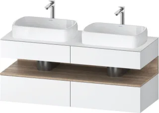 Duravit Qatego Konsolenwaschtischunterbau wandhängend Weiß Matt 1400x550x600 mm - QA4767055180010 QA4767055180010