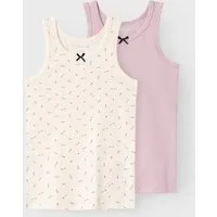 Name It Unterhemd NMFTANK TOP 2P BUTTERCREAM FLORAL NOOS (Packung, 2-St)