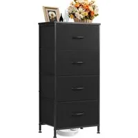 IDEASY Schubkastenkommode Frisiertisch, Schlafzimmerschrank-Organizer mit 4 Stoffschubladen (95×45×30cm rutschfester und wasserdichter Kleiderschrank mit Griffen), Flurschubladenschrank zur Kleideraufbewahrung,Kleiderschrank-Organizer