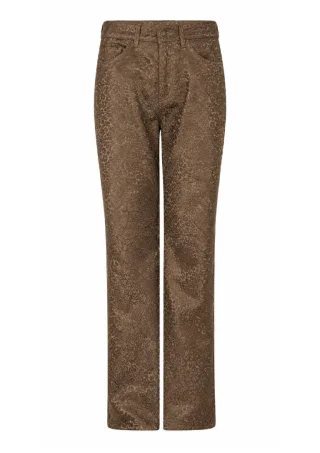 Esqualo - Hose mit Animal-Print braun/gold - Gr. - 40