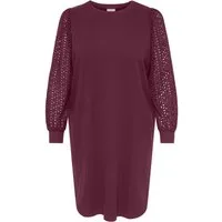 ONLY CARMAKOMA Midikleid CARDONNA L/S MIX O-NECK MIDI DRESS JRS Baumwollmischung