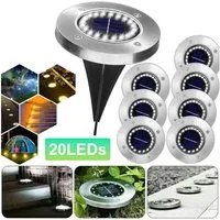 VIVIHEYDAY LED Solarleuchte Außen Garten Bodenleuchte Wegeleuchte, Lichtsensor LED Solarlampe