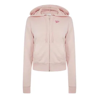 Reebok - Hoodie mit durchgehendem Reißverschluss für Damen, Sweatshirt-Stoff, Regulär (Hellrosa)