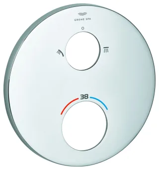 Grohe Rosette 49246 rund für THM-Fertigmontagesets chrom, 49246000 49246000