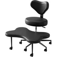 Pinmoco Polsterstuhl Pinmoco Bürostuhl mit höhenverstellbaren Rollen, rosa Meditationsstuhl