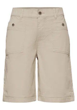 Street One - Straight Leg Bermuda mit Turn-Up beige - Gr. - 44