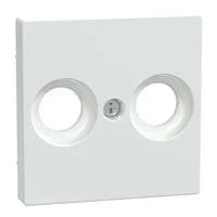 Zentralplatte Antennendose für Koaxial-Antennensteckdosen Unterputz glänzend weiß (glänzend), Retail