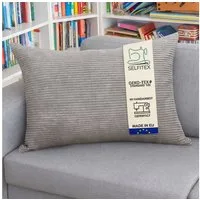 Selfitex Dekokissen Breitcord 60x80 inkl. Füllkissen, weicher Cord Stoff, 1x Kissenbezug & 1x Kissenfüllung