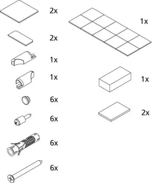 Kermi EBRA027 Set Montagekleinteile, silber mattglanz, 2535219 2535219