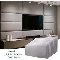 Mejale Wandpolster Wandkissen Wandmontiertes 3D gepolsterte für Schlafzimmer 30x60cm, (8 St)