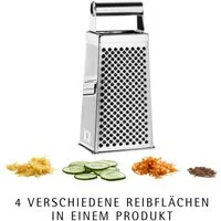 WMF Vierkantreibe mit 4 -in-1-System, Cromargan® Edelstahl Rostfrei 18/10, (1-St., zum Reiben, Schneiden, Raspeln und feinen Zerkleinern), Ergonomisch, stabiler Griff, multifunktional. spülmaschinengeeignet