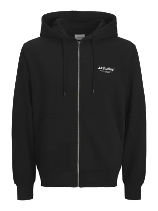 JACK&JONES - JJESOHO SWEAT ZIP HOOD NOOS Black - Gr. - M