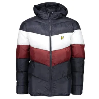 Lyle & Scott - Steppjacke für Herren (Dunkles Marineblau/Weiß/Rot)