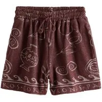 Next Shorts Frottee-Shorts mit griechischem Print (1-tlg)