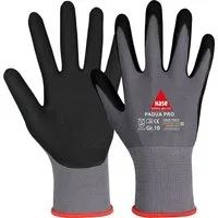Hase Safety Gloves Arbeitshandschuhe Padua Pro (Packung, 10-St., VPE= 10 Paar, Gr 6-11) Nitril-Arbeitshandschuhe Rutschfeste Mechaniker-Handschuhe