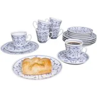 Winterling® Porzellan Germany Kaffeeservice Winterling Indischblau Kaffee Service 18-tlg., 6 Personen, Porzellan
