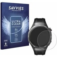 Savvies Displayschutzfolie Schutzfolie für Huawei Watch GT 5 Pro (46 mm), 6 Stück, Displayschutz Schutz Folie Klar Transparent