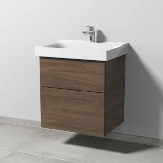 Sanipa 3way Waschtischunterbau zu Geberit Xeno2 Waschtisch mit 2 Auszügen, Eiche-Arizona SM66080