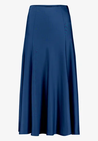 zero - Eleganter Maxirock in ausgestellter Passform blau - Gr. - 40