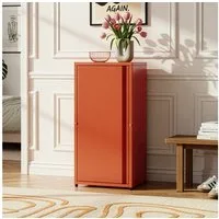 en.casa Mehrzweckschrank »Burlöv« mit 1 Tür und 2 Ablagen 88x40x35 cm Ziegelrot