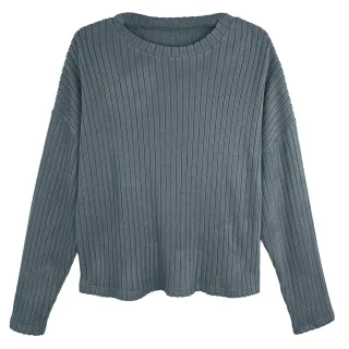 like it! - Langarm Shirt dark cloud - Gr. - S