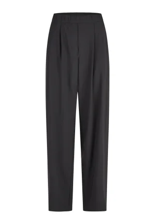 Marc Aurel - Bundfaltenhose aus technischem Jersey black - Gr. - 34