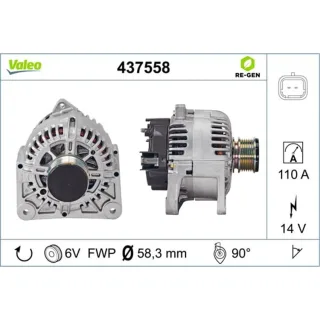 Valeo Lichtmaschine Dacia Nissan Renault 437558