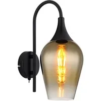 GLOBO LIGHTING LED Wandleuchte, LED wechselbar, warmweiß, Ausgefallen-e innen Nachttischlampe Wand mit Schalter, Höhe 36cm