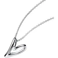 Pandora Kette mit Anhänger 393272C00-70, Pandora Essence, Herz, Liebe, Sterling Silber, Silber