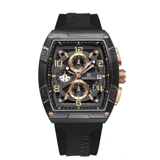 NAVIFORCE Men Watches Waterproof Large Dia Quartz Watch Multi-function Chronograph Sport Watch Fashion Wristwatch