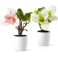 Kunstorchidee 3er Set künstliche Orchideen wie echt (35cm) in Hochglanz-Keramiktopf Orchidee, PASCH