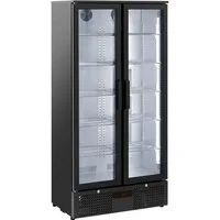 Royal Catering Getränkekühlschrank RC-BC004, 180 cm hoch, 90.5 cm breit, 458 L Kühlschrank für Getränke mit Glastür LED-Beleuchtung schwarz