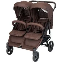 Babytrold Zwillingsbuggy OS2 Zwillingsbuggy Olive, verstellbar, pannensichere Räder, Großer Einkaufskorb, viel Stauraum