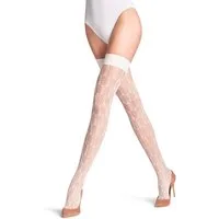 FALKE Halterlose Feinstrümpfe Cream Swirl Stay-Ups (1-Paar) modischer Begleiter für das Oktoberfest